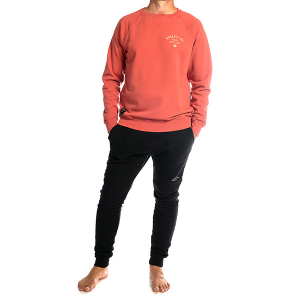 men sweatshirt coral organic cotton