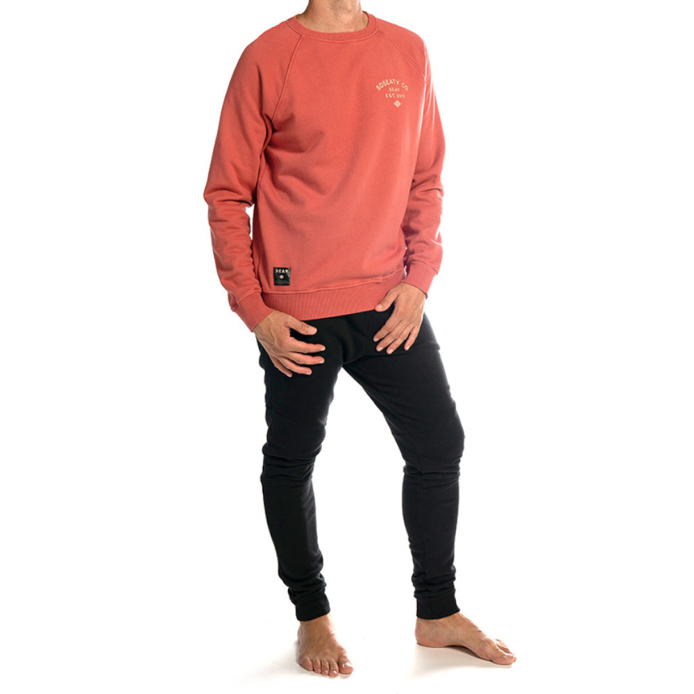 men sweatshirt coral organic cotton