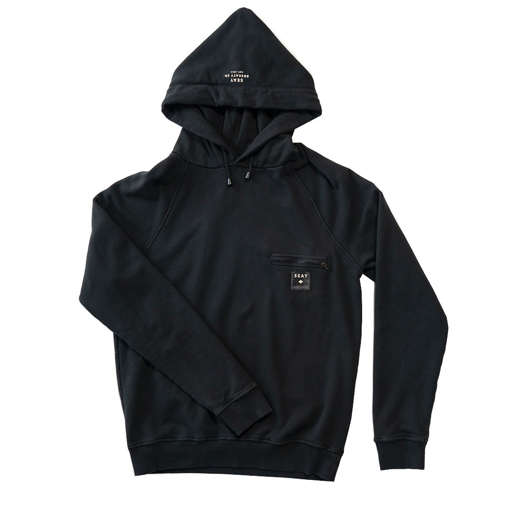 hoodie black men organic cotton