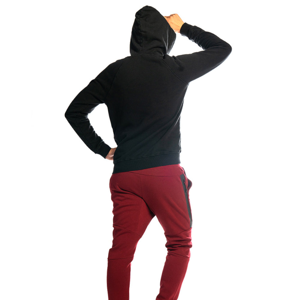 hoodie black men organic cotton