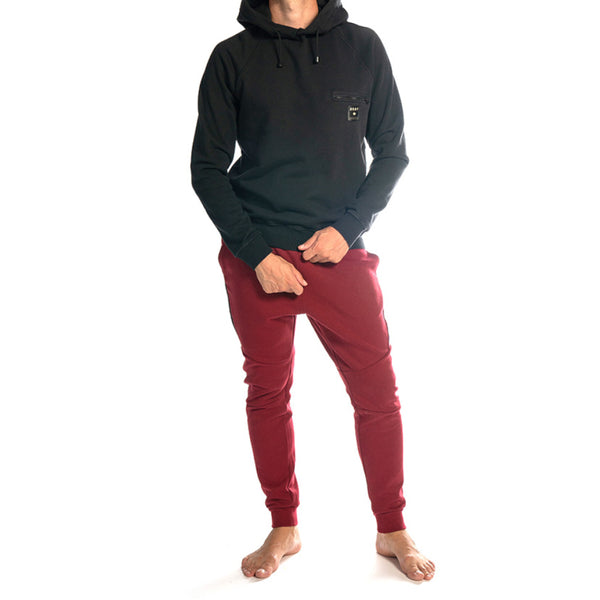 hoodie black men organic cotton