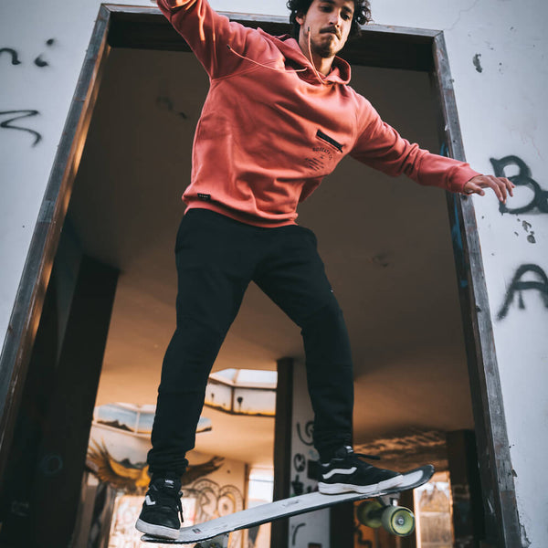hoodie coral men organic cotton