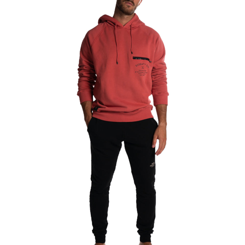 hoodie coral men organic cotton