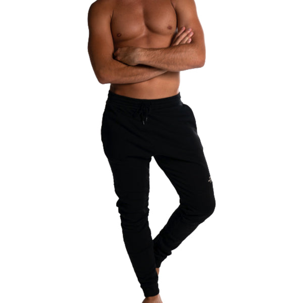 joggers black men organic cotton