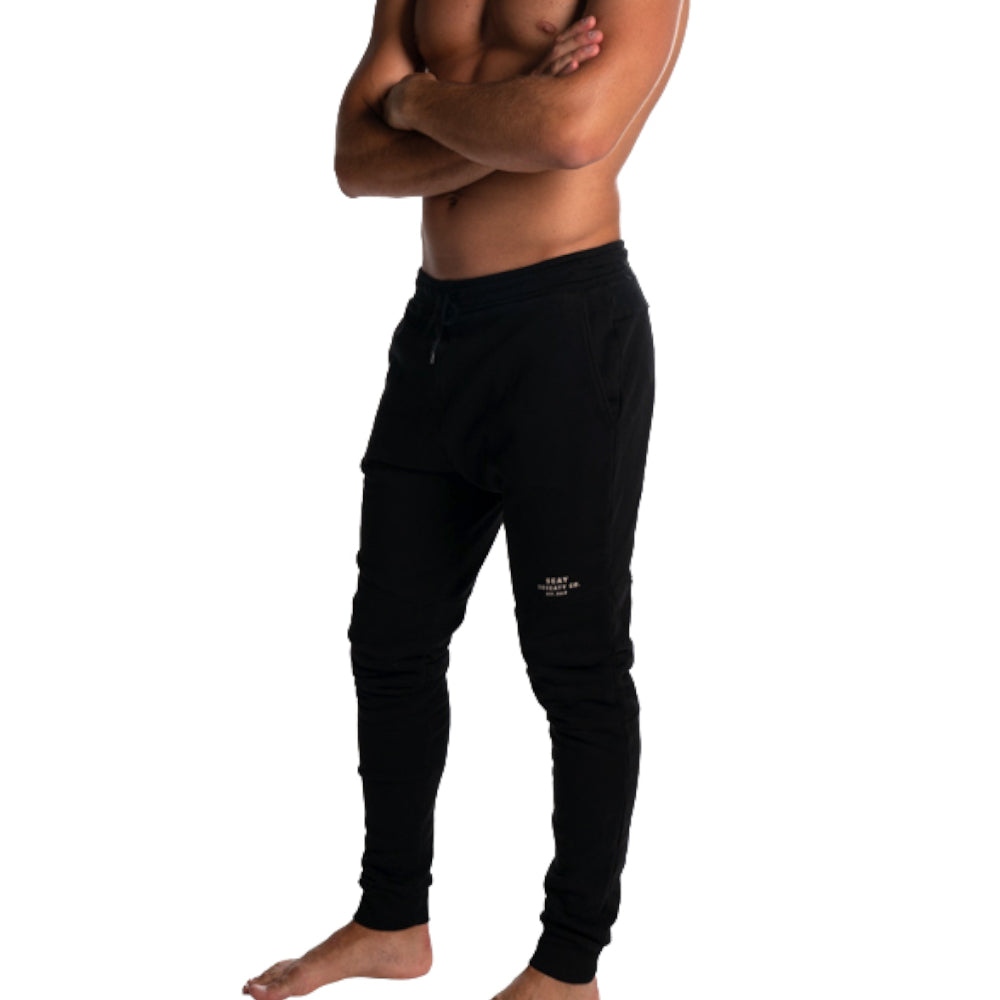 joggers black men organic cotton