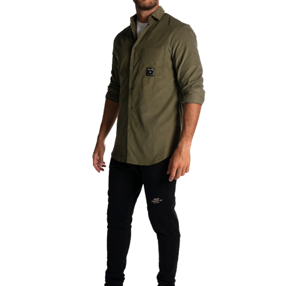 forest shirt men cotton corduroy velluto