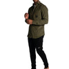 forest shirt men cotton corduroy velluto