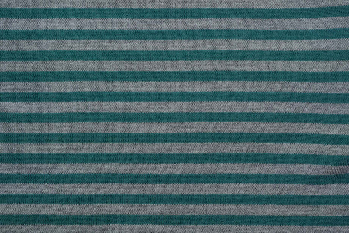 Copertina per lettino in cashmere e seta grigio | verde bottiglia