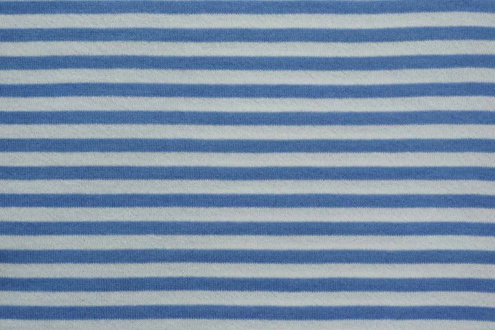 Copertina per culla in cashmere e seta bianco panna | azzurro fiordaliso