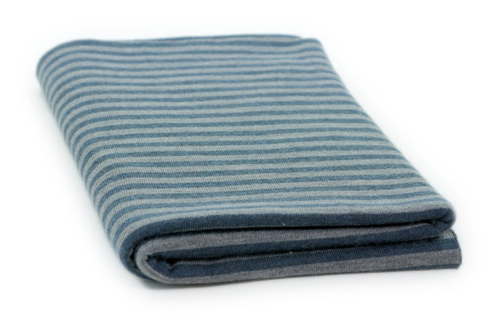 Copertina per culla in cashmere e seta verde bottiglia | grigio