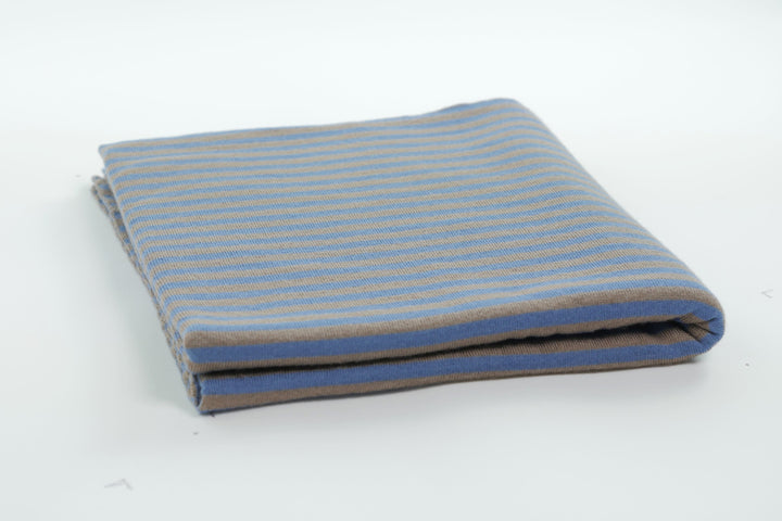 Copertina per lettino in cashmere nocciola | azzurro