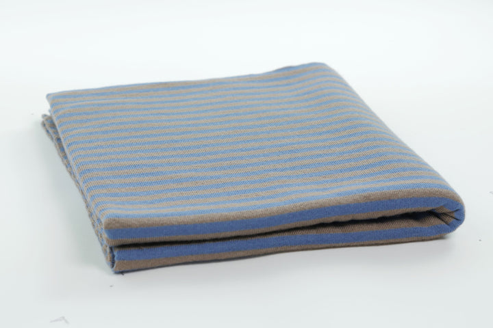 Copertina per lettino in cashmere e seta beige | azzurro
