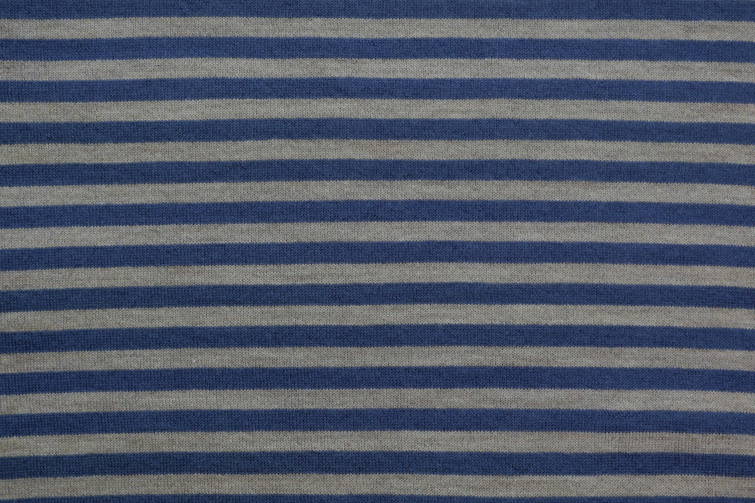 Copertina per culla in cashmere e seta beige | blu lavagna