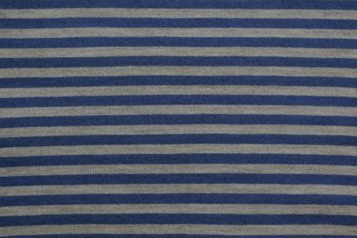 Copertina per culla in cashmere e seta beige | blu lavagna