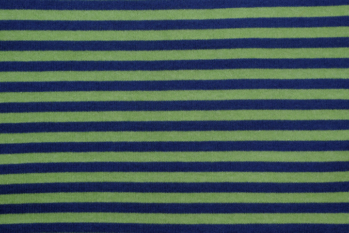 Copertina per culla in cashmere e seta blu notte | verde grillo