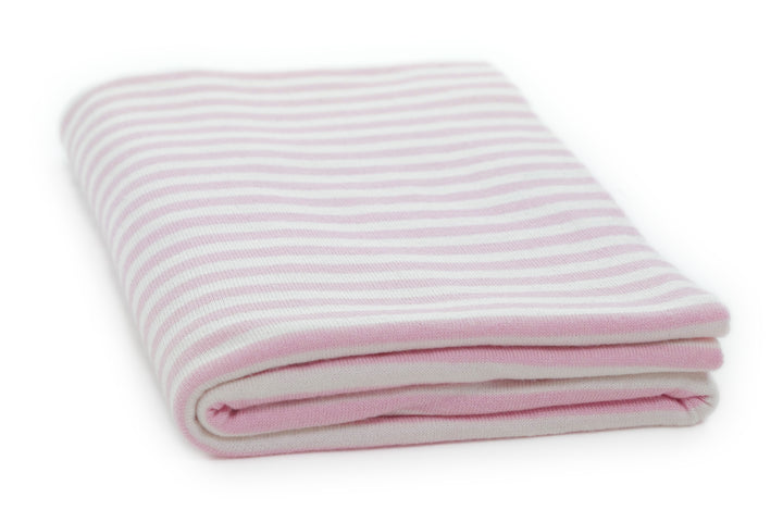 Copertina per culla in cashmere e seta bianco | rosa confetto