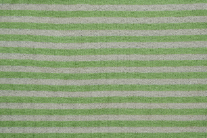 Copertina per culla in cashmere e seta verde grillo | beige