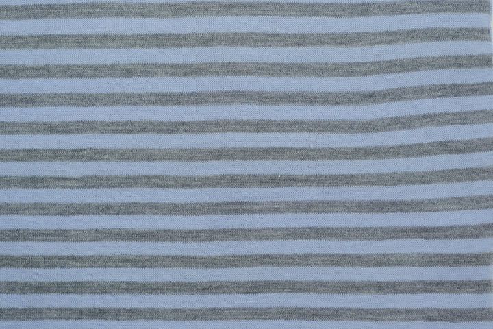 Copertina per culla in cashmere e seta celeste | grigio chiaro