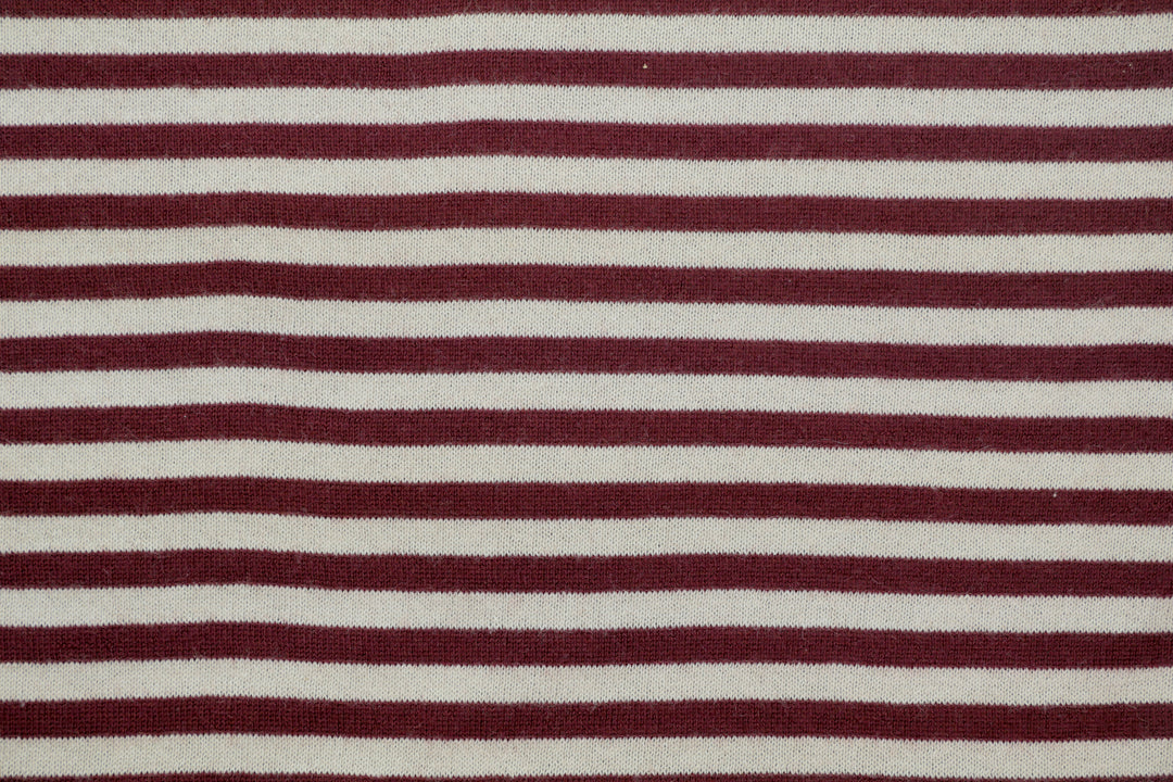 Copertina per culla in cashmere e seta panna | borgogna