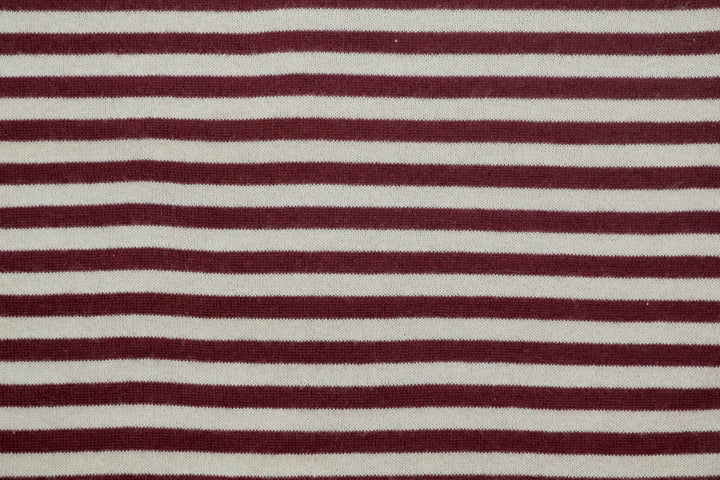 Copertina per culla in cashmere e seta panna | borgogna