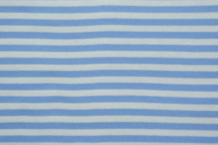Copertina per culla in cashmere e seta bianco | celeste