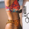 one piece red flower orange tiger costume intero side surf ®MIcheleBorboni