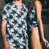 hawaiian shirt camicia hawaiana white palms front ®MIcheleBorboni