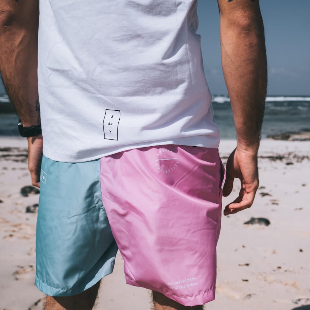 t shirt logo white bianca back beach ®MIcheleBorboni