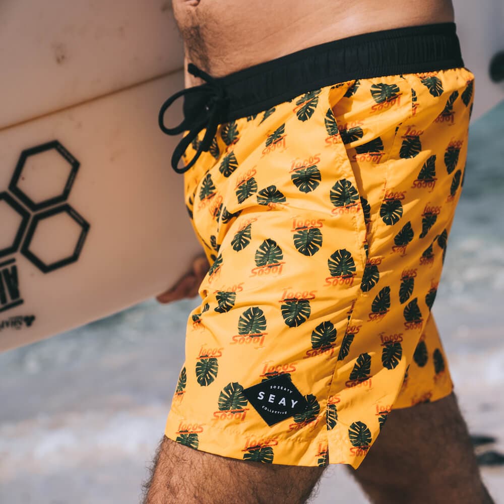 swim boxer medium medio yellow monstera side ®MIcheleBorboni