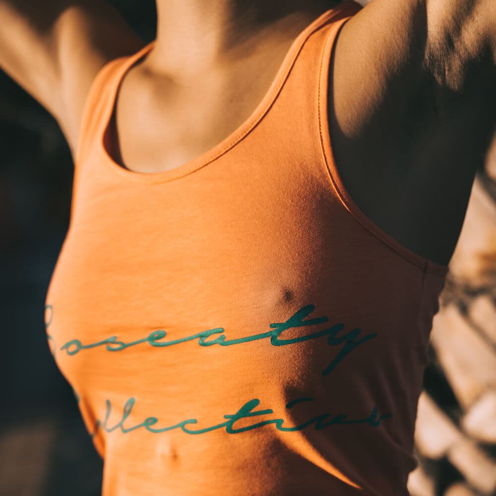 racerback tank top orange arancione side ®MIcheleBorboni