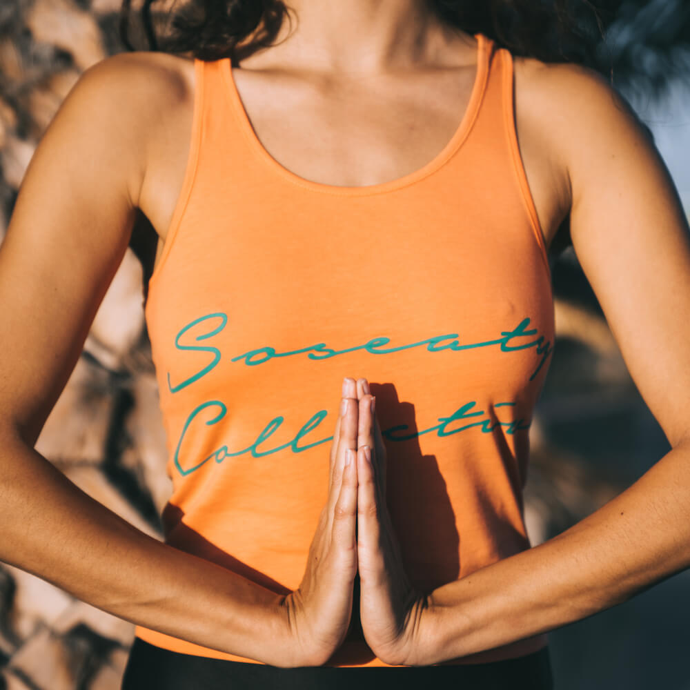 racerback tank top orange arancione front ®MIcheleBorboni