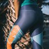 leggings blue blu logo side ®MIcheleBorboni