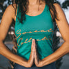 racerback tank top green canotta verde front ®MIcheleBorboni
