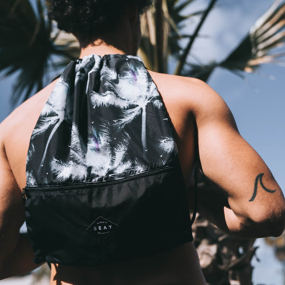 gym sack zainetto black palms ®MIcheleBorboni