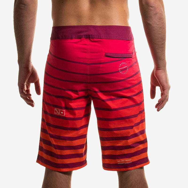 boardshort red rosso back