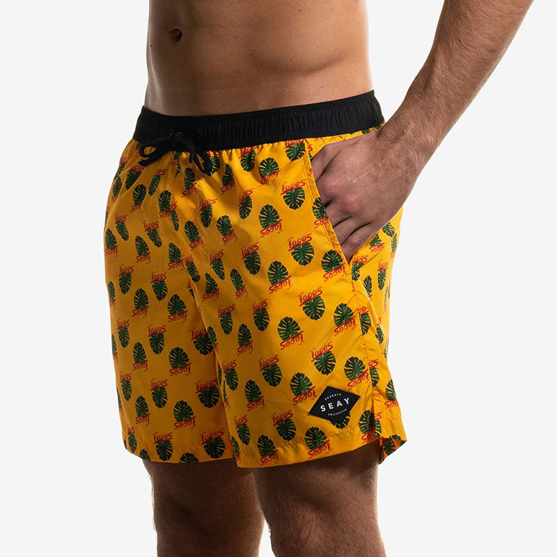 swim boxer medium medio yellow monstera side