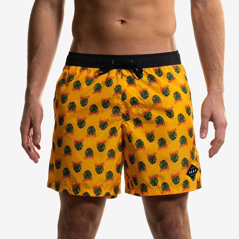 swim boxer medium medio yellow monstera front