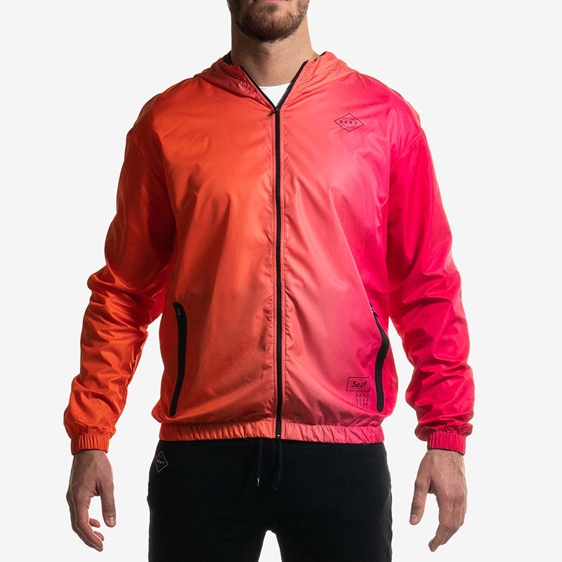 gradient orange windbreaker arancione front