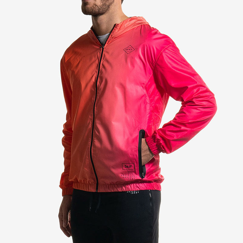 gradient orange windbreaker arancione side