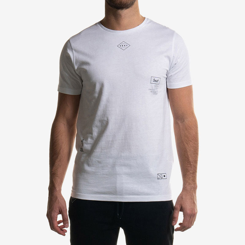 t shirt logo white bianca front