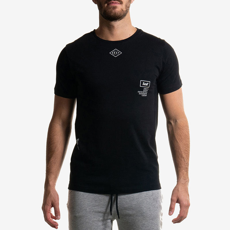 t shirt logo black nera front