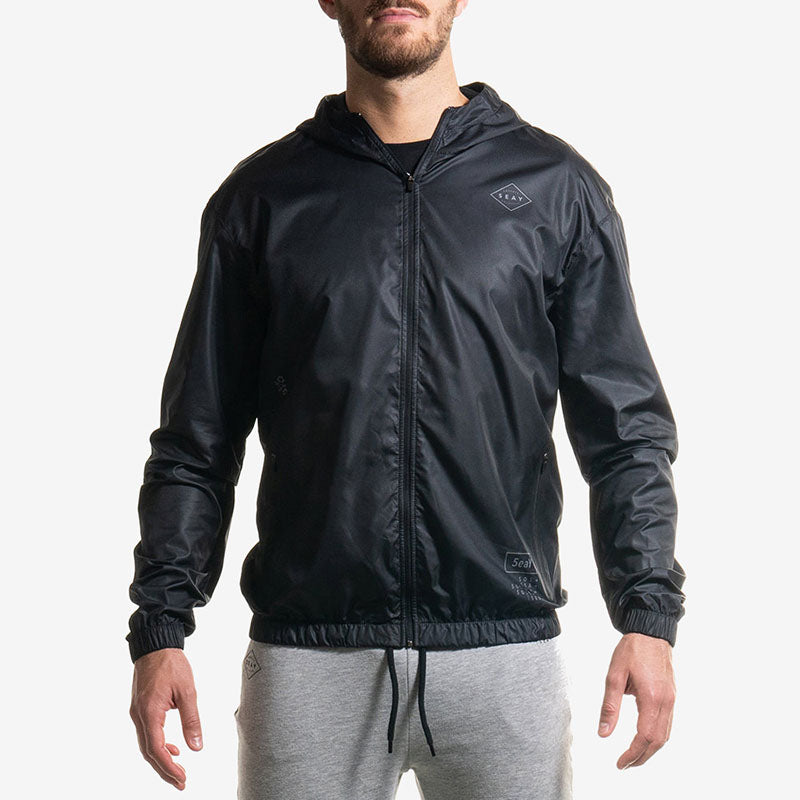 gradient black windbreaker nero front