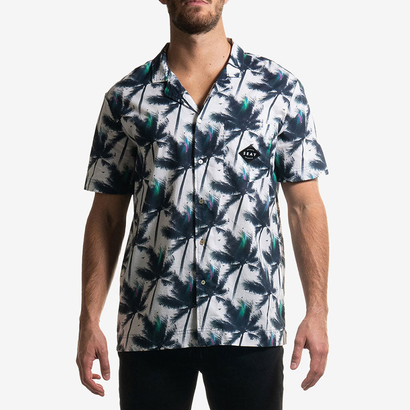 hawaiian shirt camicia hawaiana white palms front