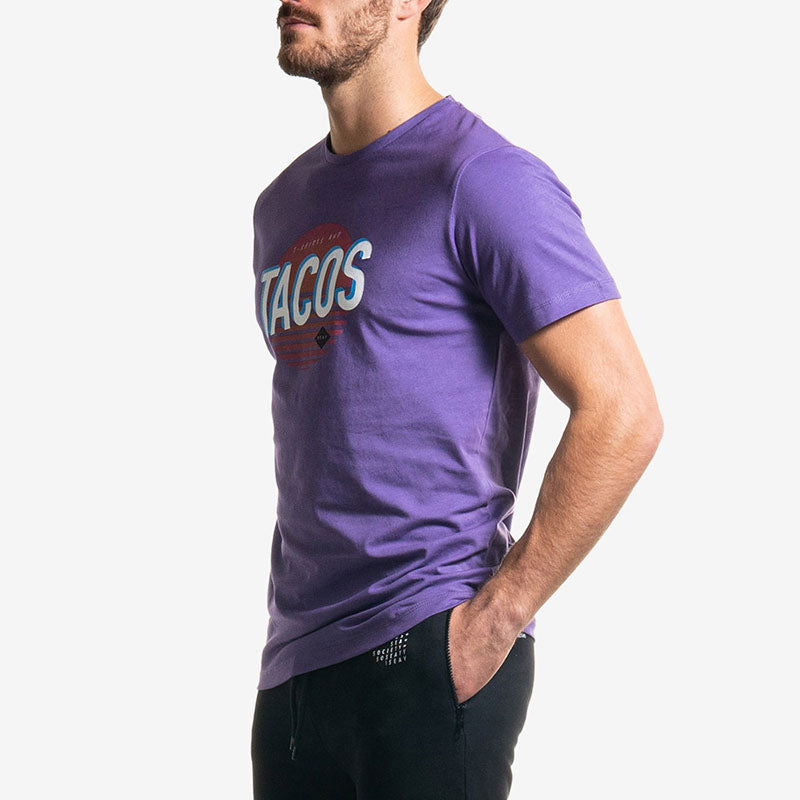 t shirt purple viola tacos side