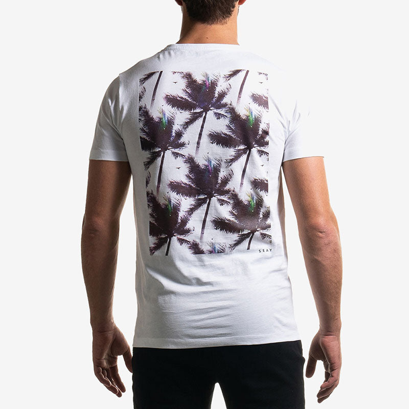 t shirt white palms back