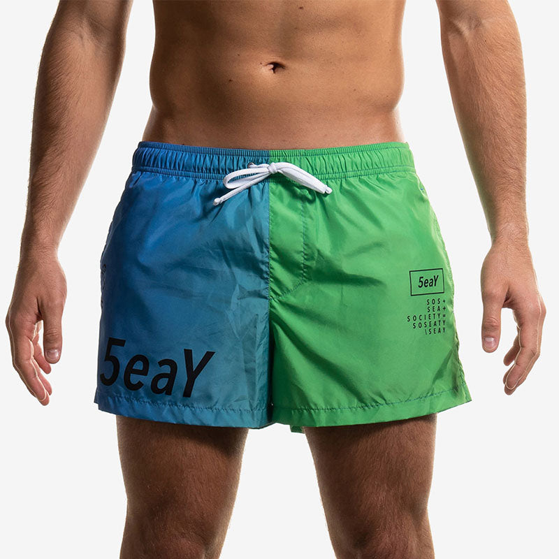 swim boxer short green corto verde gradient front