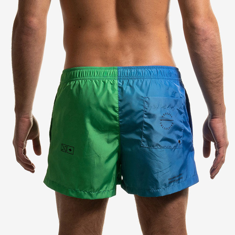 swim boxer short green corto verde gradient back