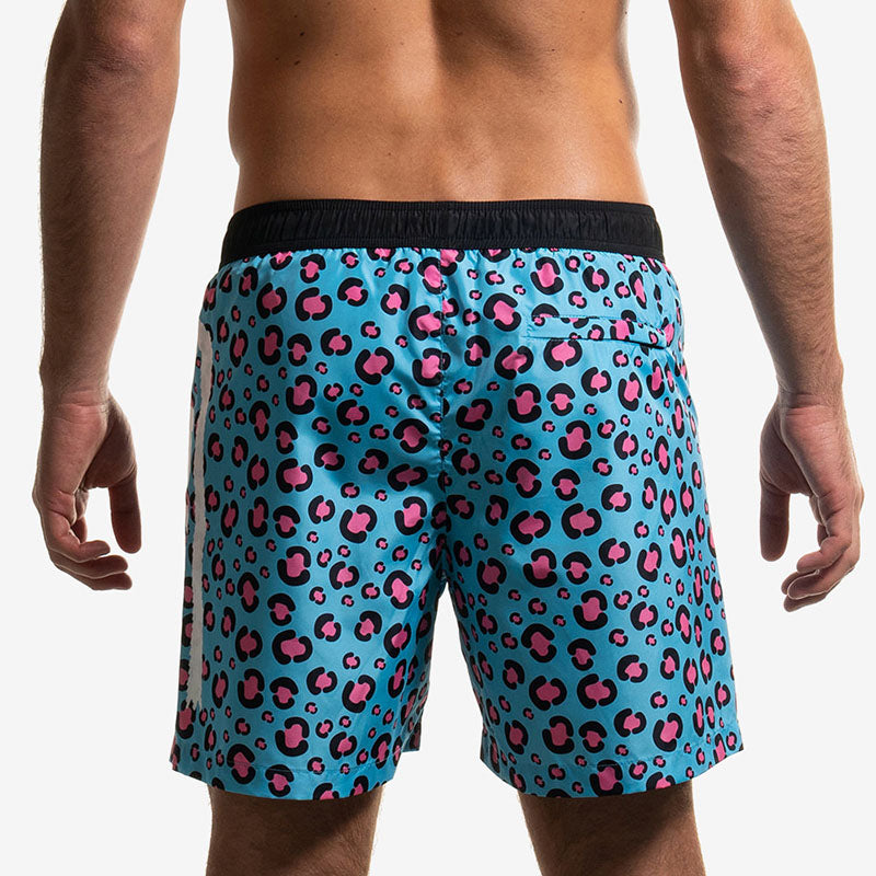 swim boxer medium medio blue ocelot back