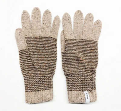 Guanti da donna a righe in lana rigenerata Reborn Ideas