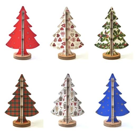Albero di Natale ad incastro fantasia 5 H 45cm